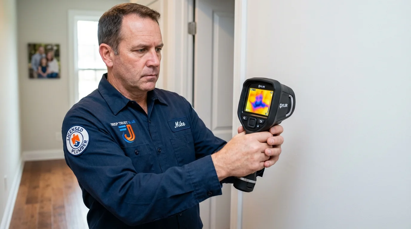Thermal imaging leak detection by Johns Plumbing LLC in Barnsdall